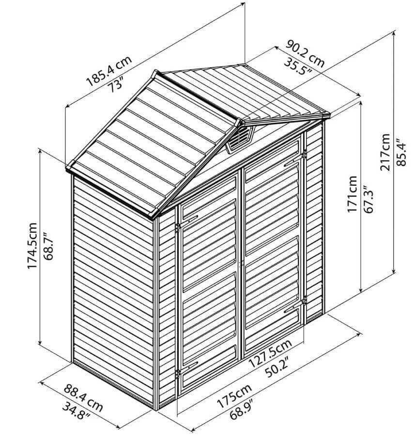 Сарай skylight 6x3 Сарай skylight 6x3