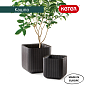 Кашпо Куб S (Keter cube planter S) коричневый