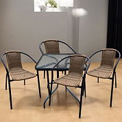 комплект мебели асоль lrc-02/lrt04-70x70 light brown (4+1) в официальном магазине viva-verde.ru