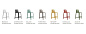 Стул пластиковый полубарный Nardi Net Stool Mini