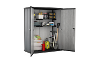 Шкаф уличный High Store 1400 L с 2 полками (серый)