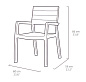 Стул c подлокотниками Гармония (Harmony armchair) белый-капучино