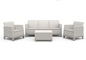 комплект мебели сканди форма (scandi forma set with 3 seater sofa and storage box jute table pebble grey & soft beige) бежевый в официальном магазине viva-verde.ru