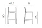 Стул пластиковый полубарный Nardi Net Stool Mini