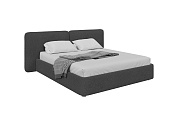 Кровать двуспальная Hub Soft 200 см (серый, букле). Современная мебель для спальни. Более 100 видов гарнитур, кроватей, комодов, диванов. Доставка 24/7. Фирменная гарантия на мебель.