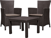 комплект мебели розарио балкон (rosario balcony set) коричневый в официальном магазине viva-verde.ru