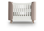 Кроватка KIDI Soft mini cпальное место 60*120 см (бежевый, экокожа)  по выгодным ценам с доставкой по Москве и Регионам от производителя. Более 50 видов детских кроваток, диванов, стульчиков, столов, комплектов. Доставка 24/7. Фирменная гарантия на детскую мебель.