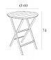 Стол пластиковый складной Siesta Contract Helen Folding Table Ø60