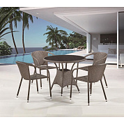 комплект плетеной мебели t197ans-w53/y137c-w53 brown 4pcs в официальном магазине viva-verde.ru