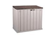 картинка ящик пластиковый toomax wood style 842л серый/коричневый от магазина viva-verde.ru
