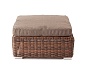 "Лунго" плетеная оттоманка с подушкой, цвет коричневый