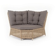 "бергамо" плетеный угловой диванный модуль, цвет соломенный в официальном магазине viva-verde.ru