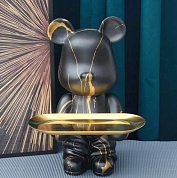 Мишка BEARBRICK ORNAMENTS BLACK GOLD с подносом, Начни собирать коллекцию оригинальных мишек Bearbrick! Что такое BEARBRICK?