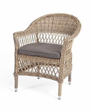 "сицилия" плетеный стул из искусственного ротанга, цвет соломенный в официальном магазине viva-verde.ru
