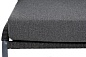 "Милан" диван 2-местный плетеный из роупа, каркас алюминий темно-серый (RAL7024) муар, роуп темно-серый круглый, ткань темно-серая 027