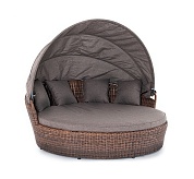 "стильяно" плетеная кровать круглая, цвет коричневый в официальном магазине viva-verde.ru